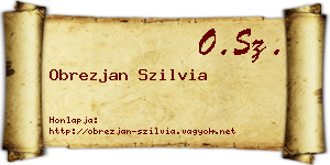 Obrezjan Szilvia névjegykártya