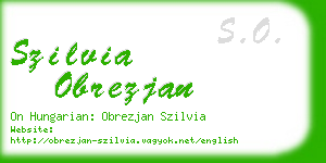 szilvia obrezjan business card